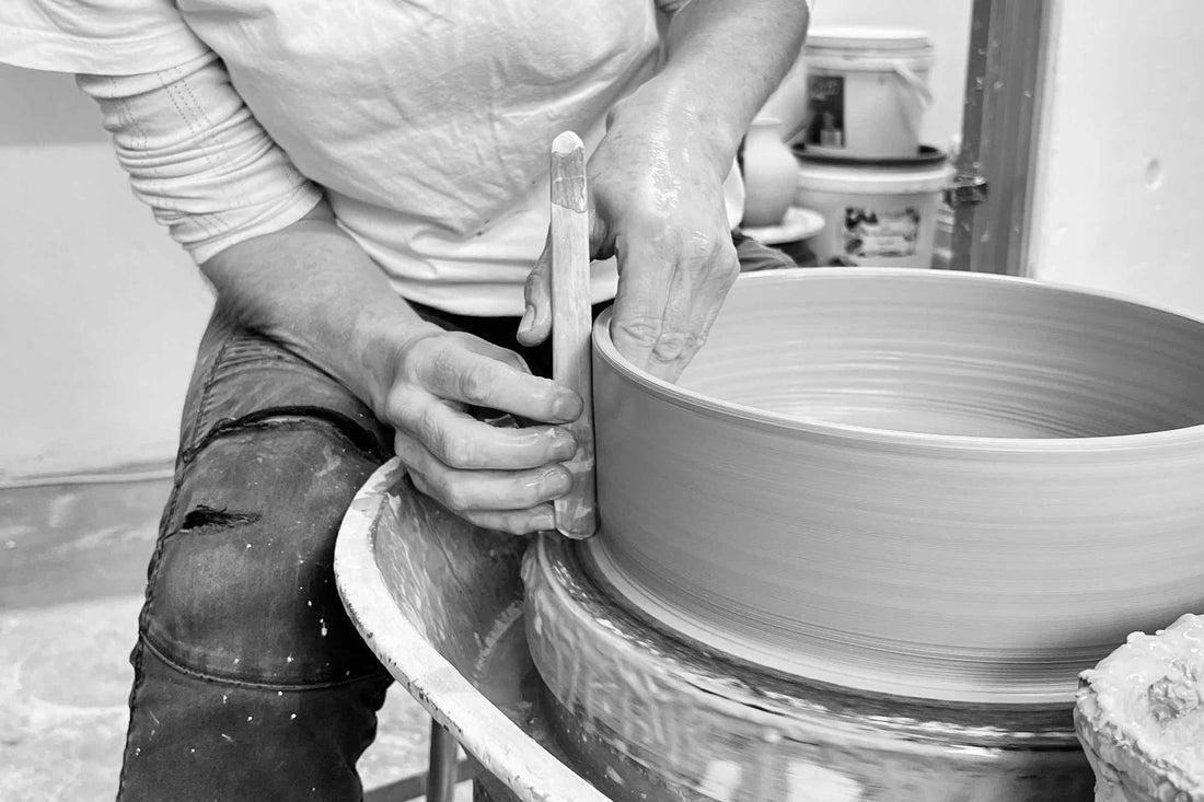 Handmade ceramic trays and candle holders