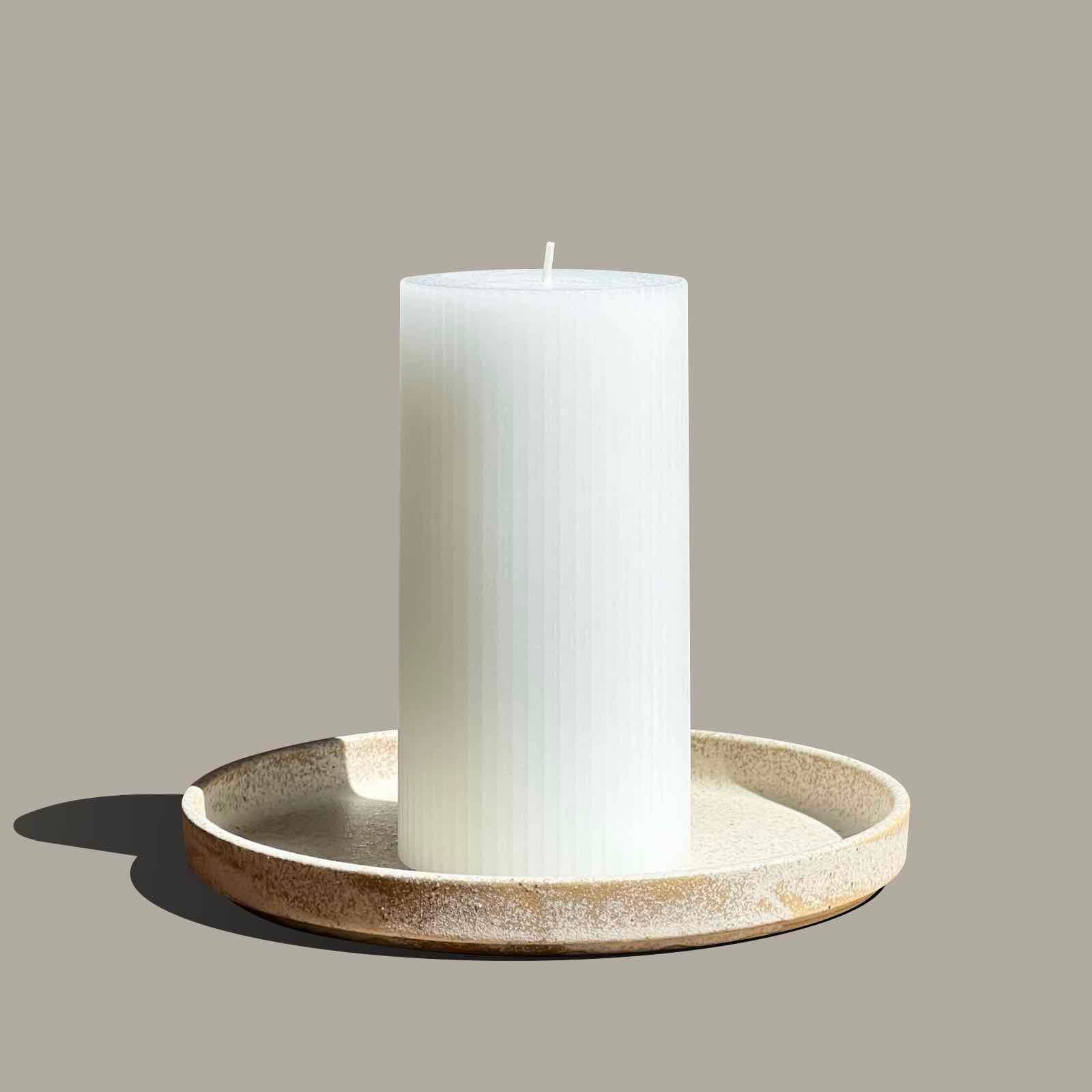 Natural stone coloured ceramic tray