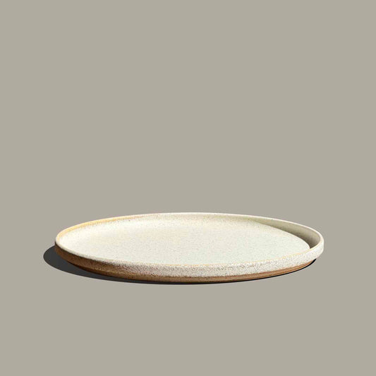Natural textured ceramic plate