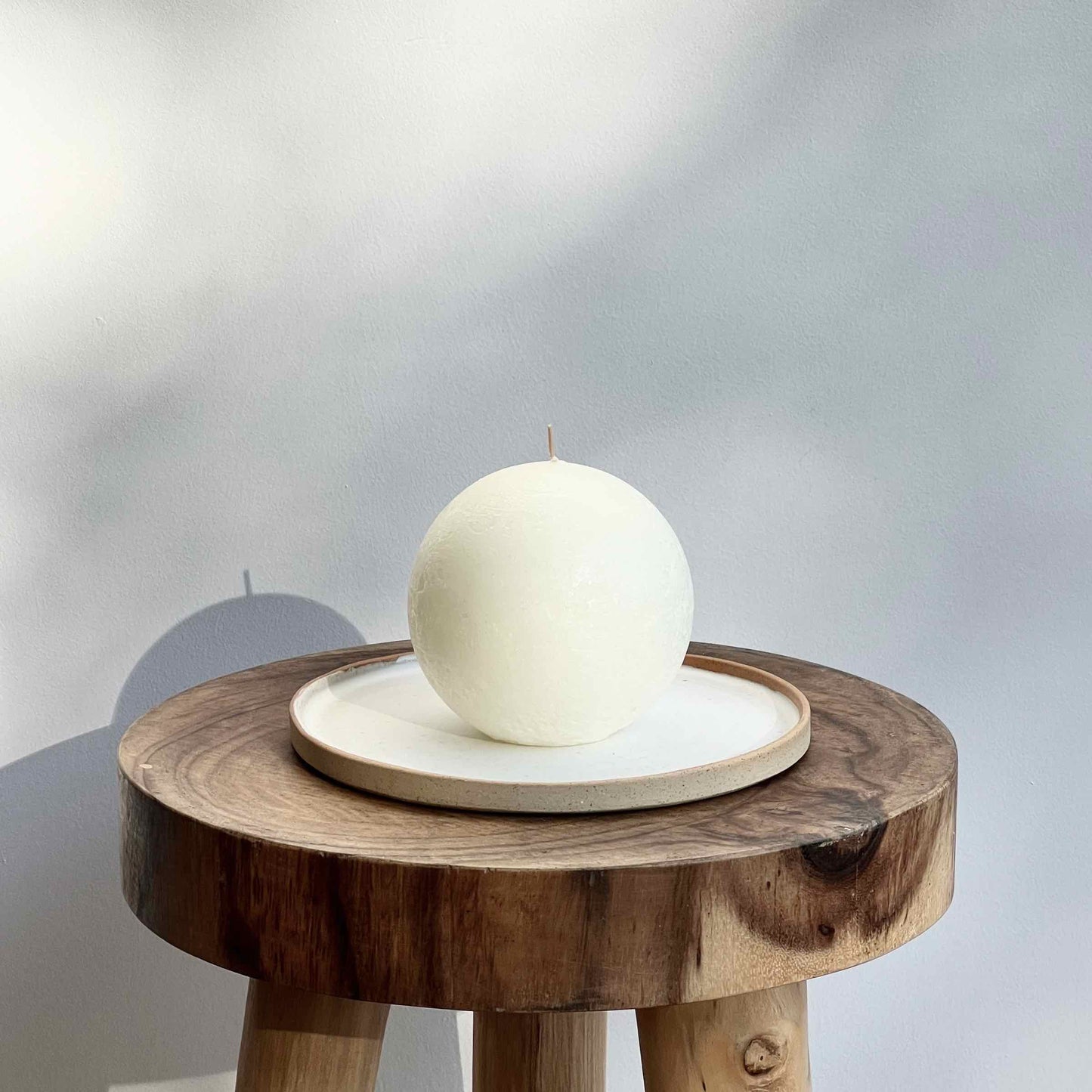 Large white ball candle