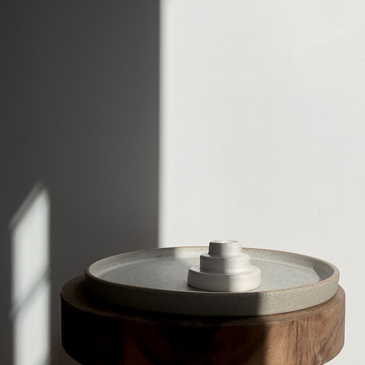 white candle holder