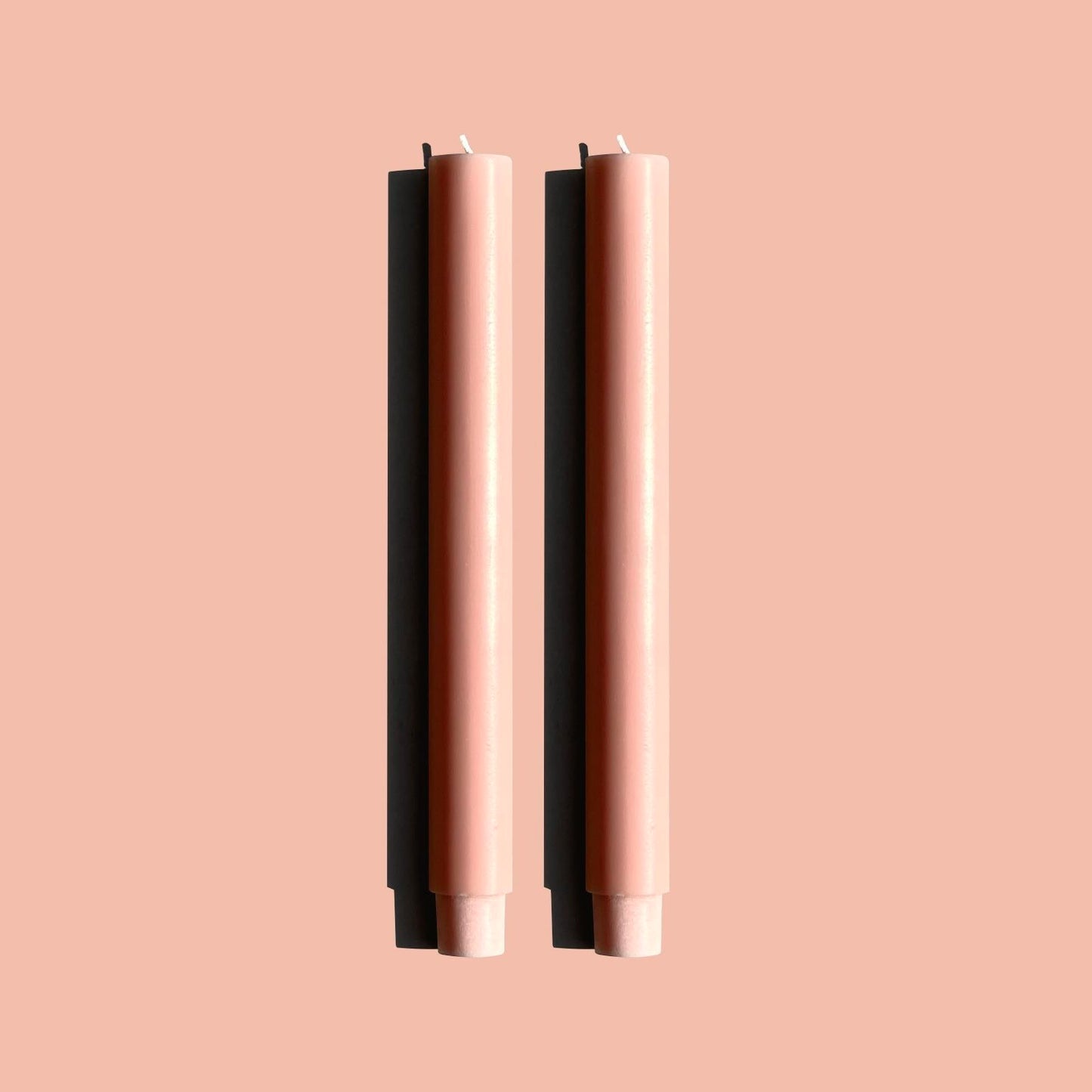 wide dinner candles blush pink