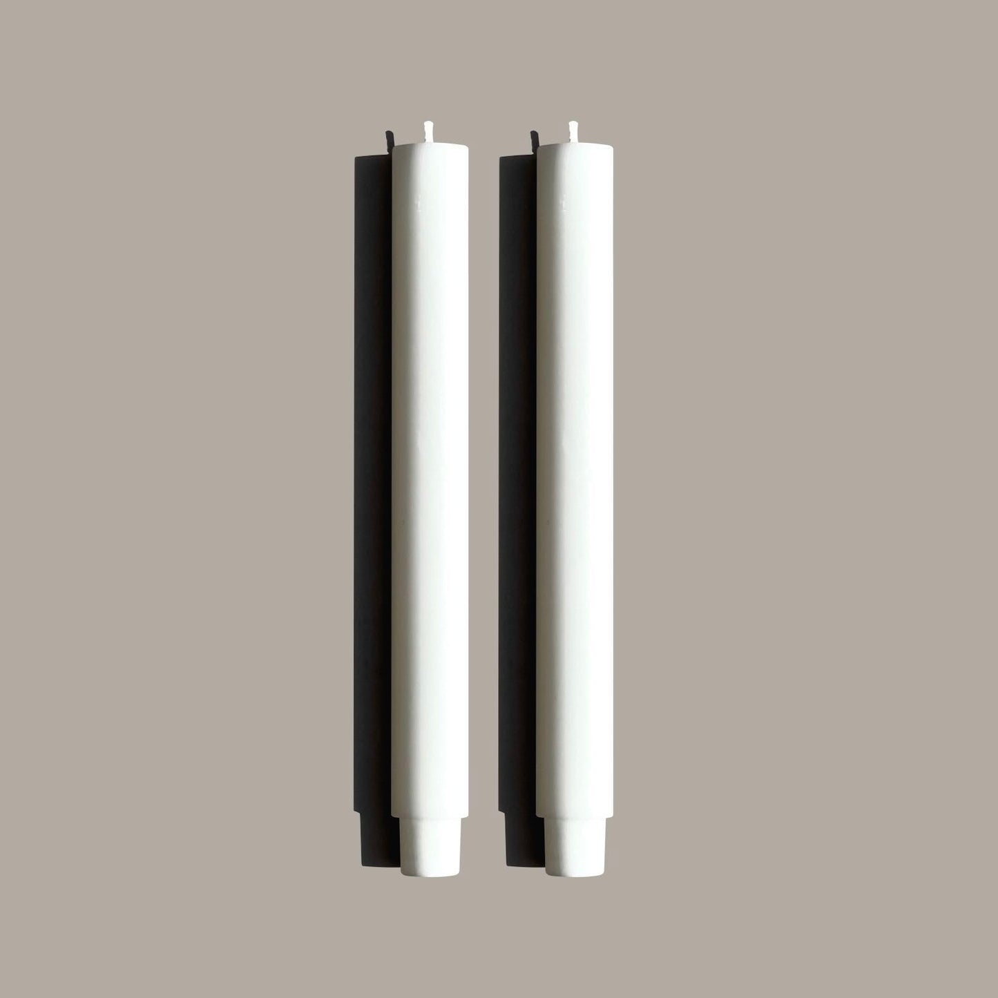 wide dinner candles white
