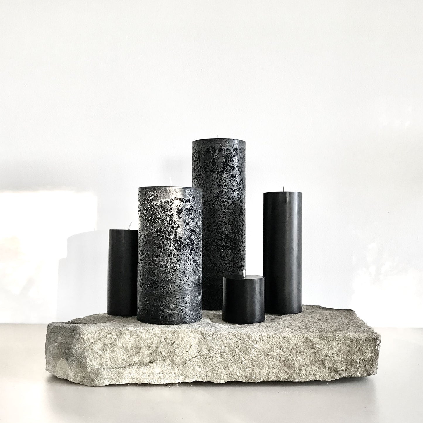 Cluster of black candles