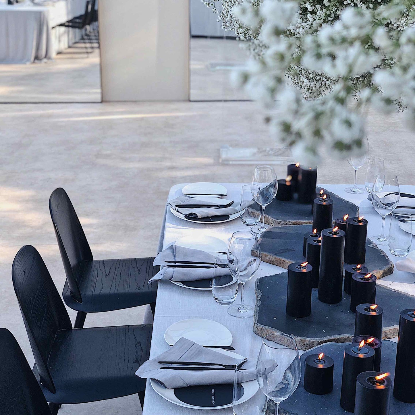 Black wedding candles