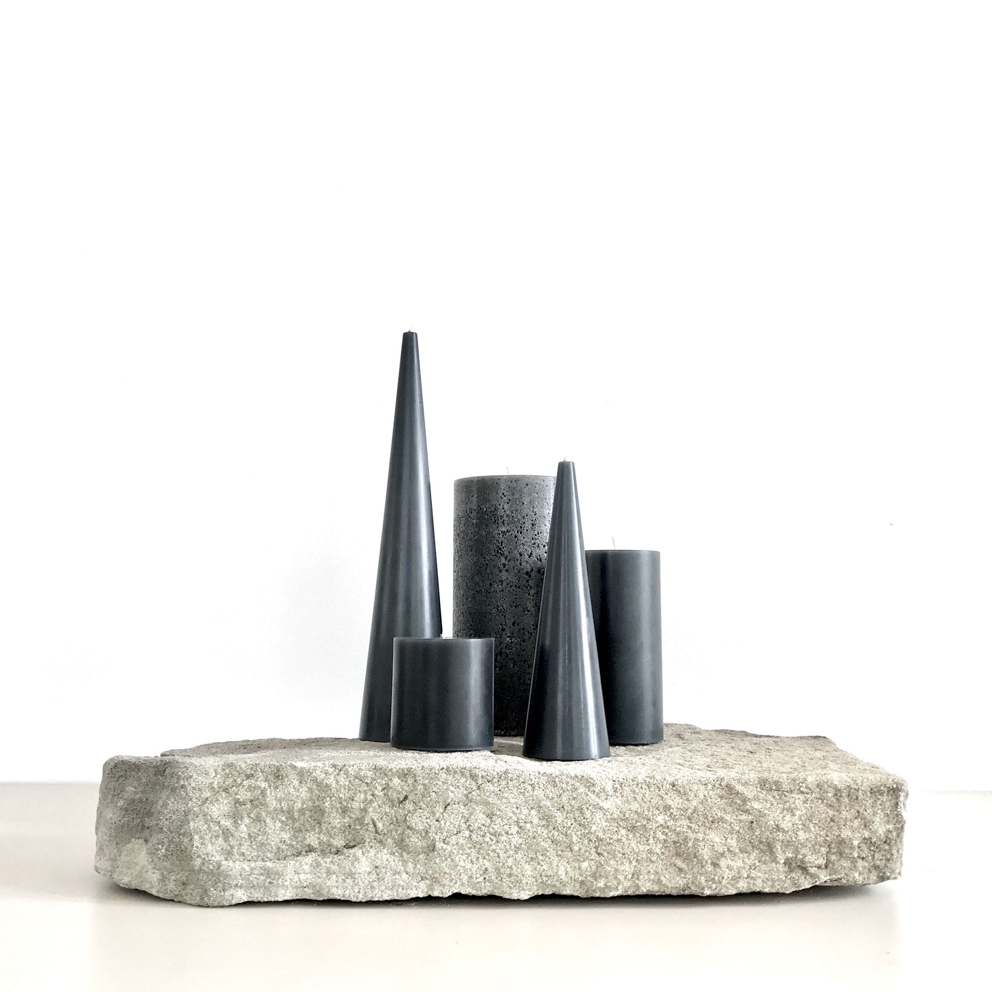 Bundle of grey candles