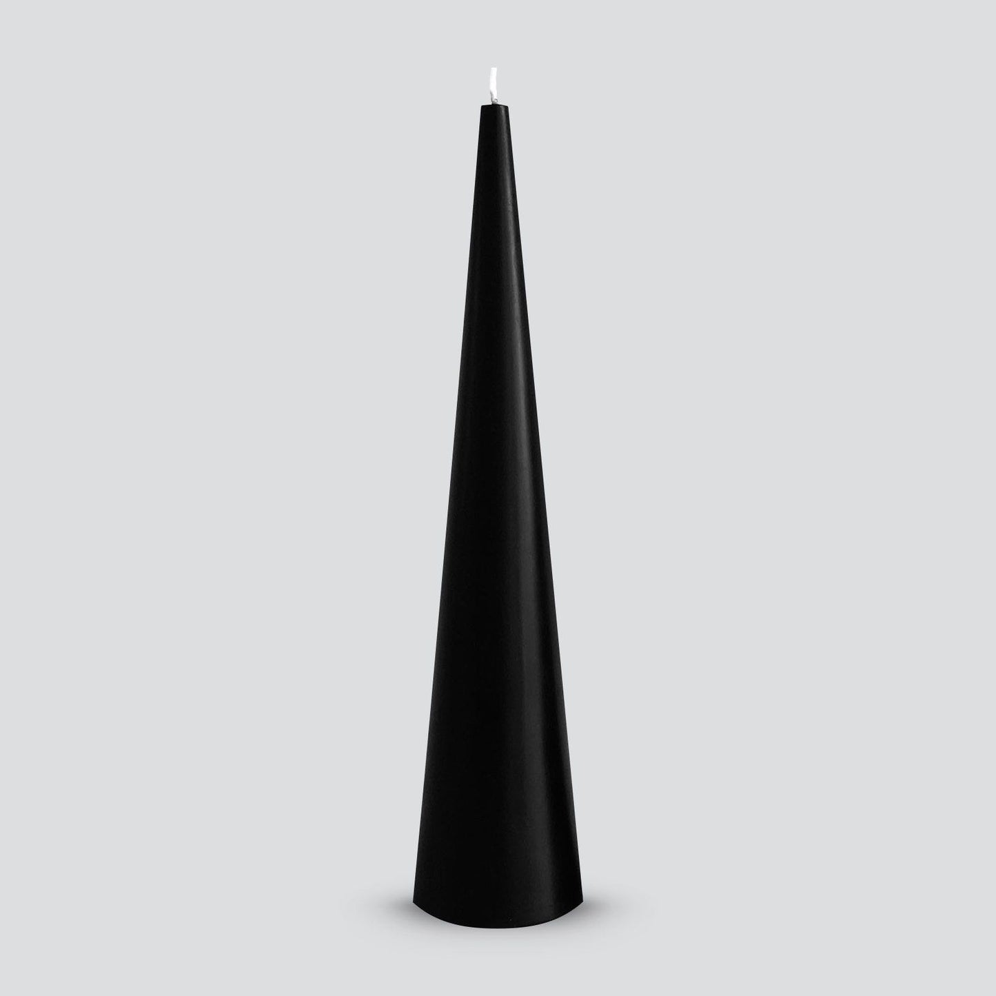 Large black cone candle