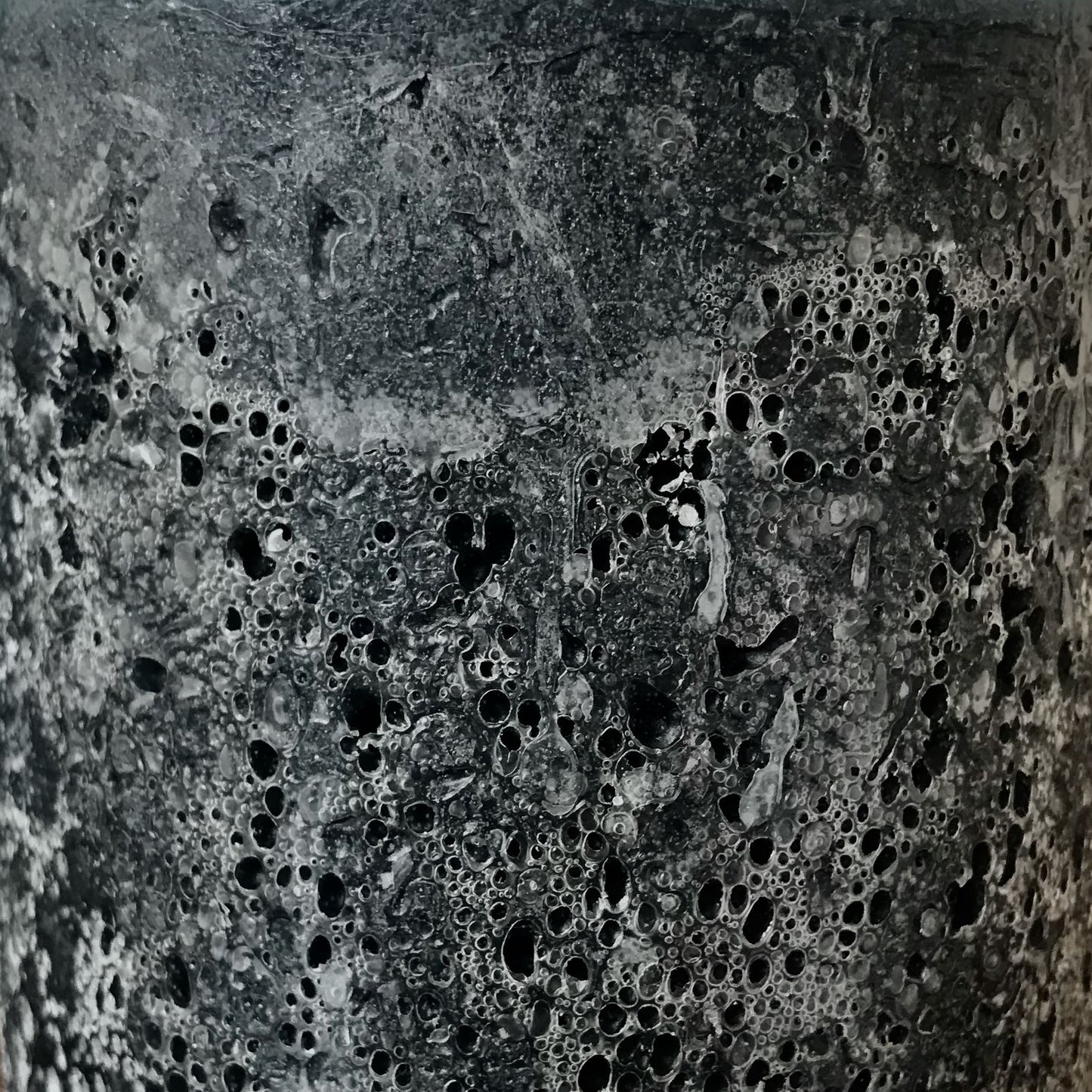 Black Textured Pillar Candles