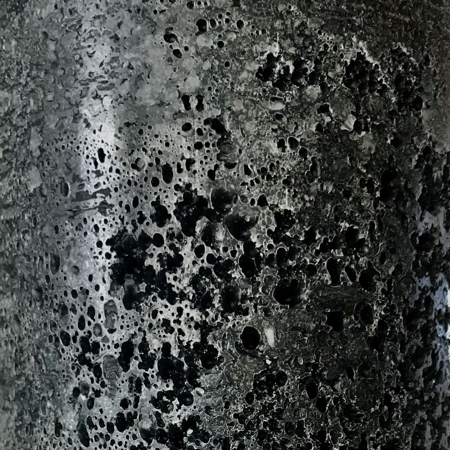Black Textured Pillar Candles