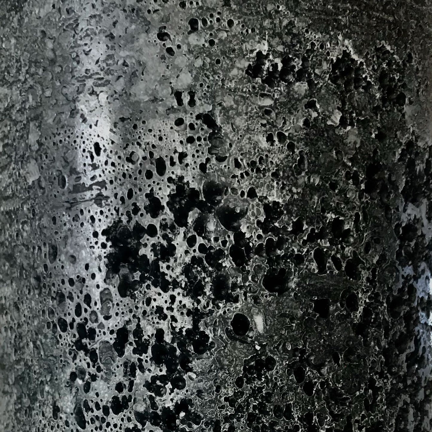 Black Textured Pillar Candles