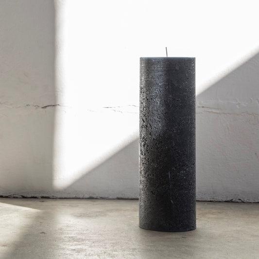 Large textured pillar candle