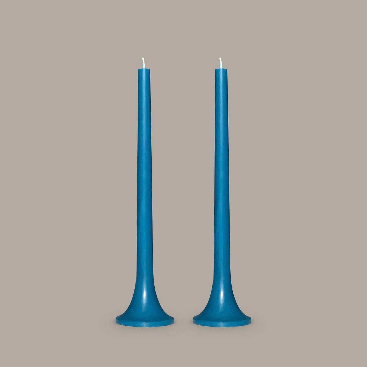 Aqua blue tapered candles