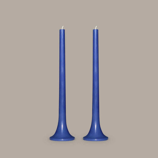 Blue taper candles