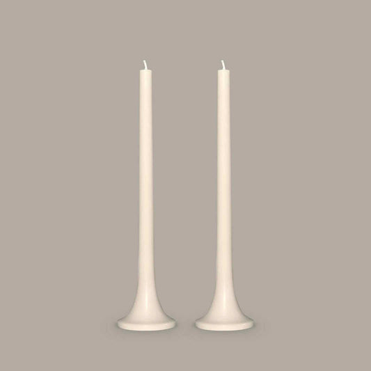 Taper candles in neutral stone