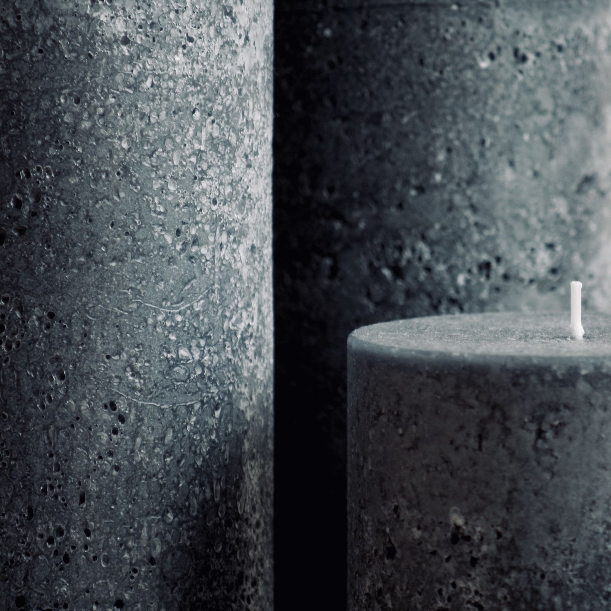 Textured pillar candles