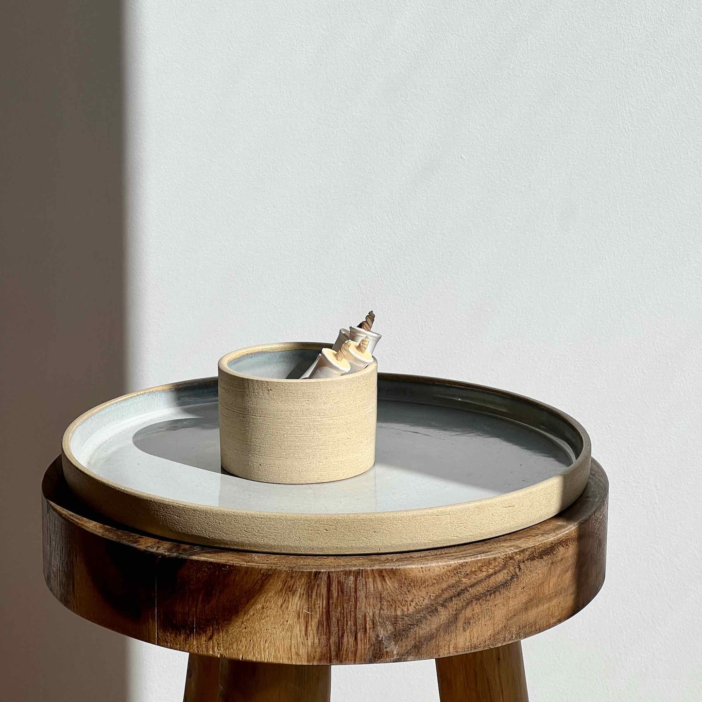 Handmade ceramic candle holder