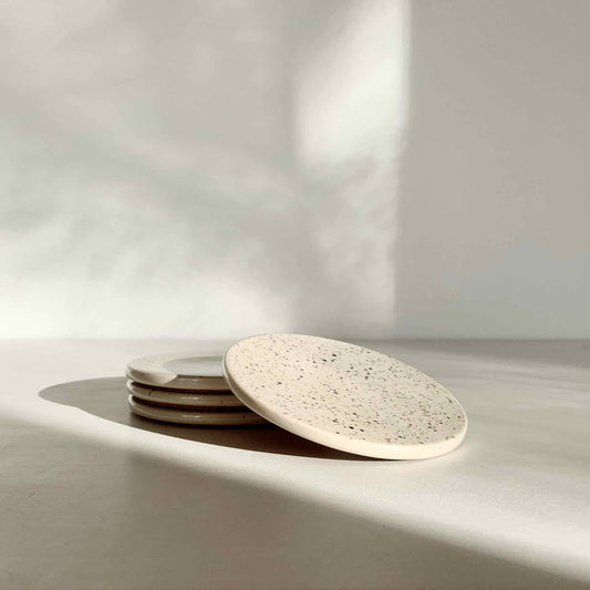 Round ceramic coasters