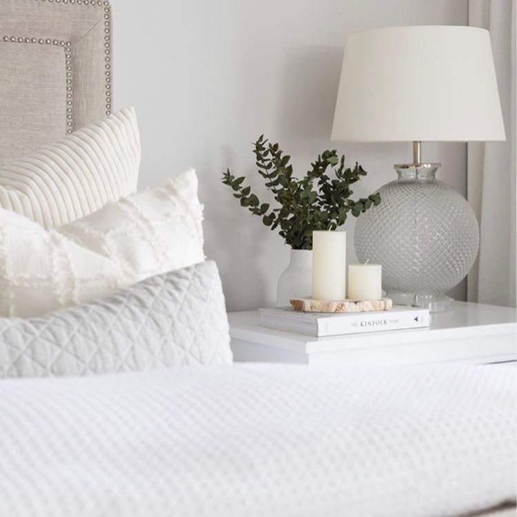 Large white pillar candles