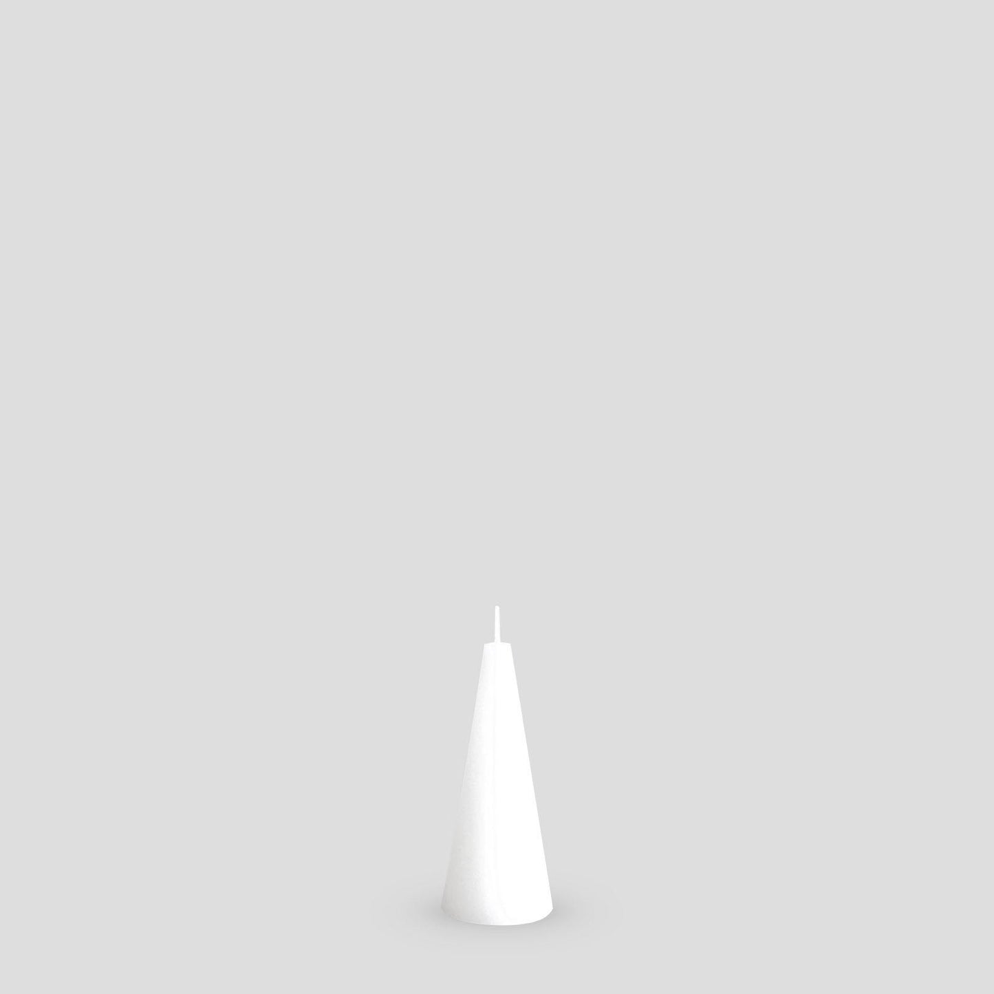 White cone candle