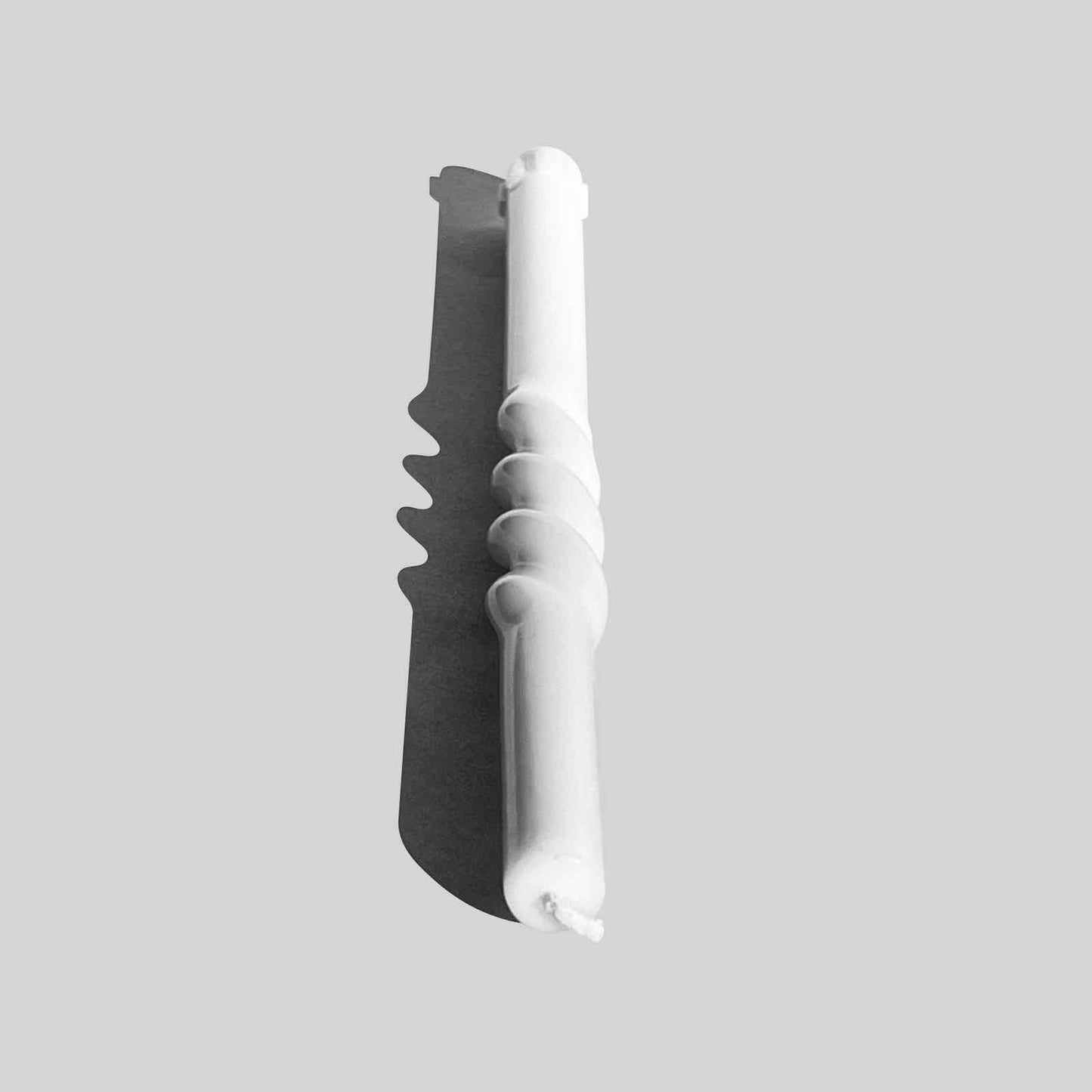 White twisted dinner candle
