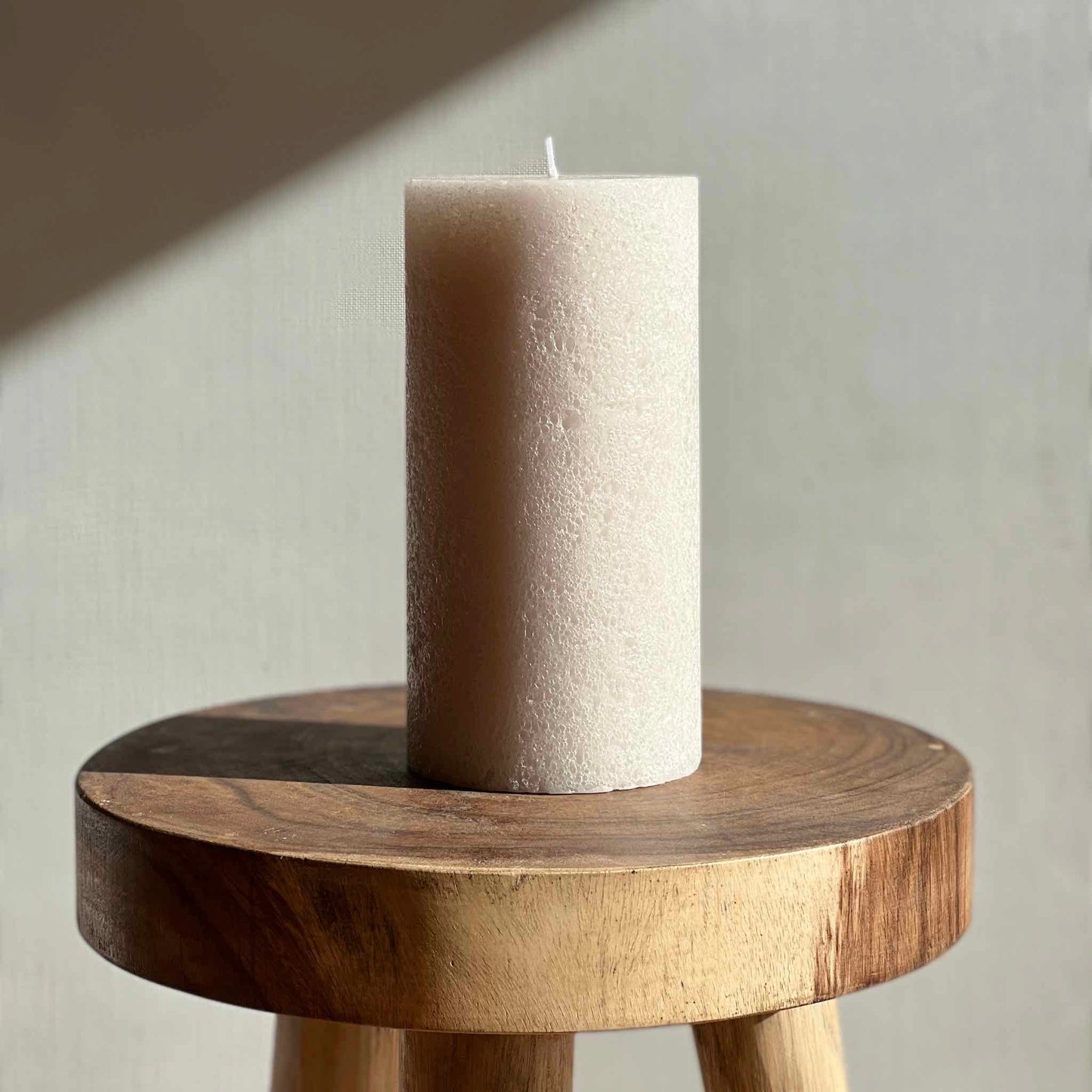 Large ivory pillar candle