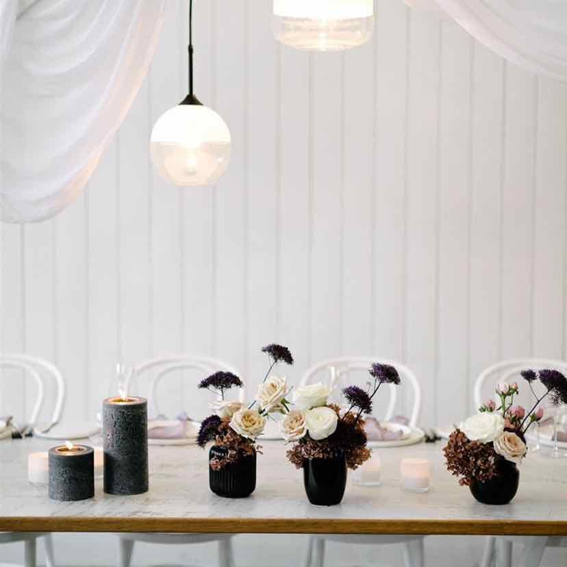 Charcoal textured pillar candles