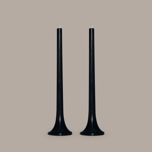 Black dinner candles