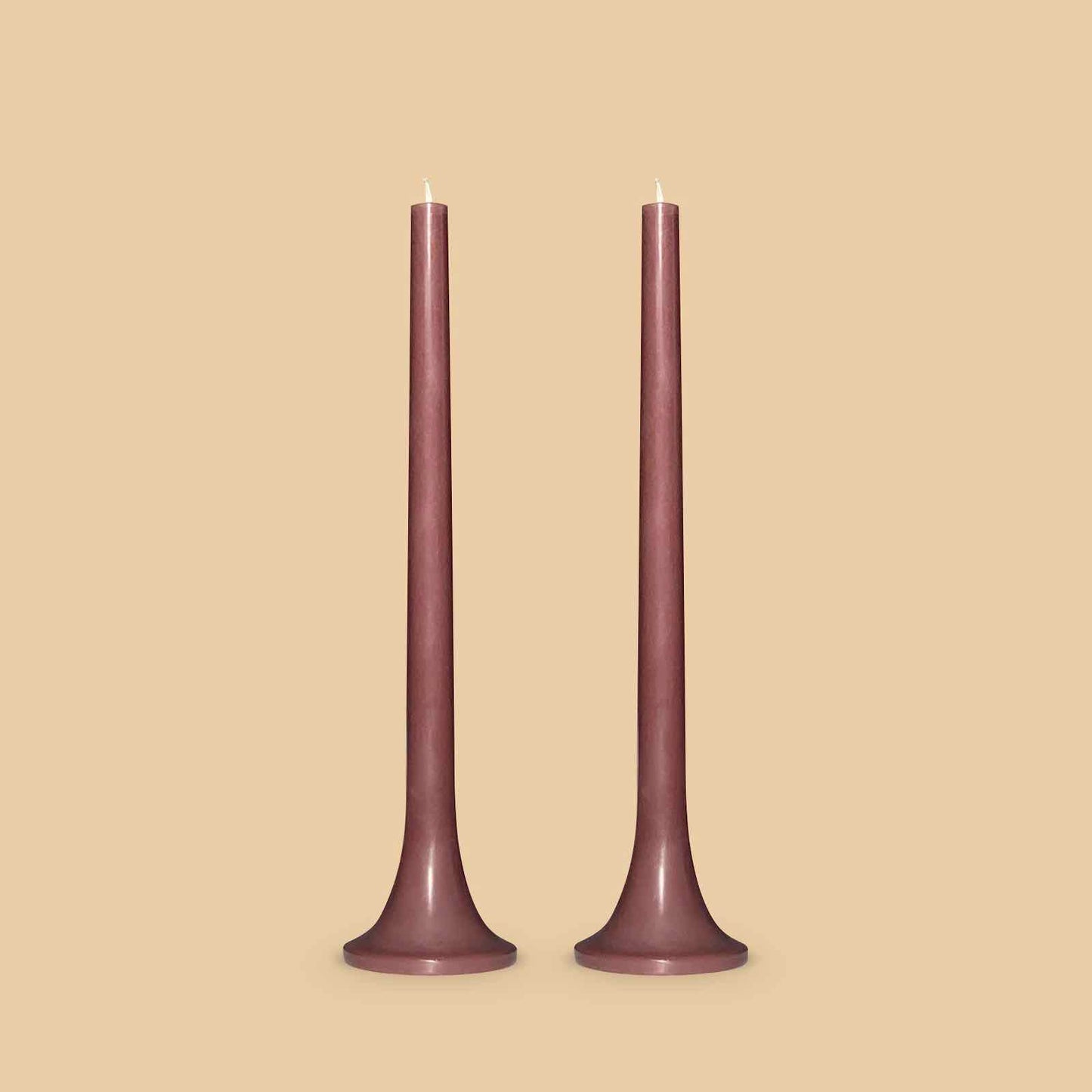 Chocolate brown taper candles