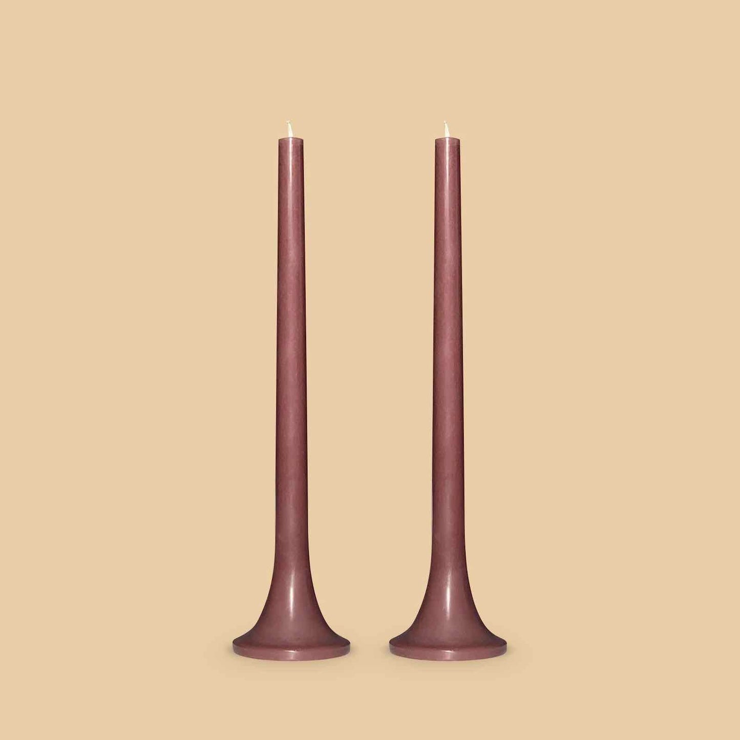 Chocolate brown taper candles
