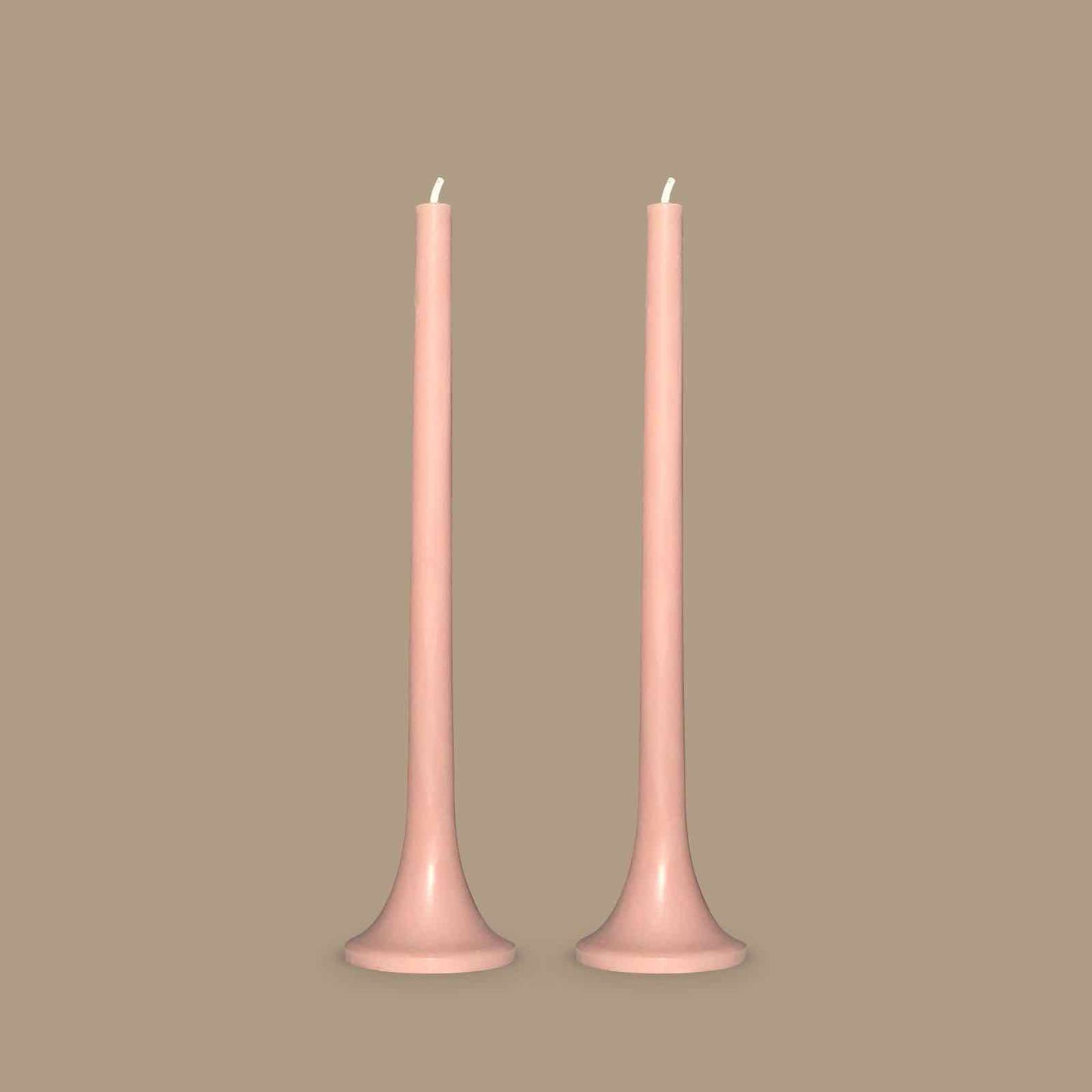 Neutral clay taper candles