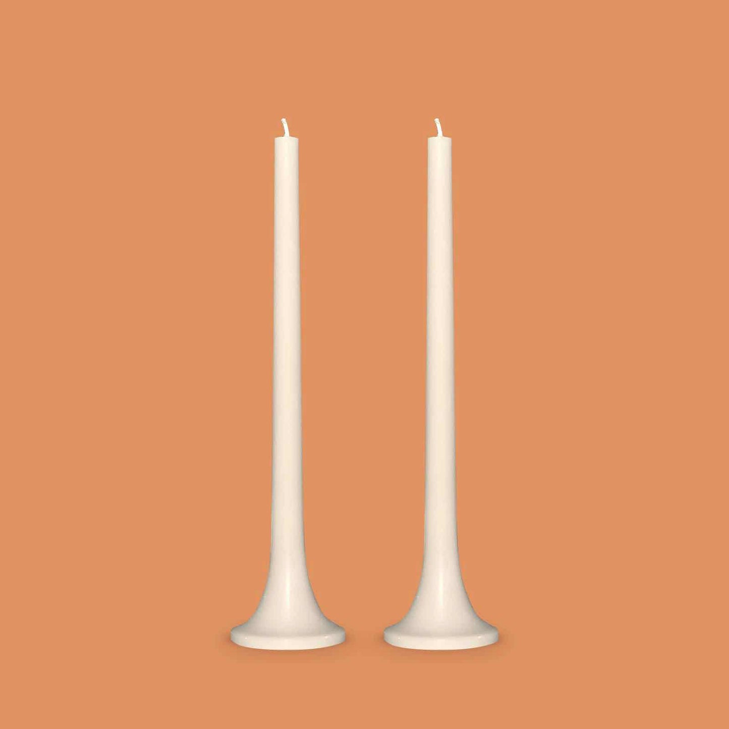 Neutral stone taper candles