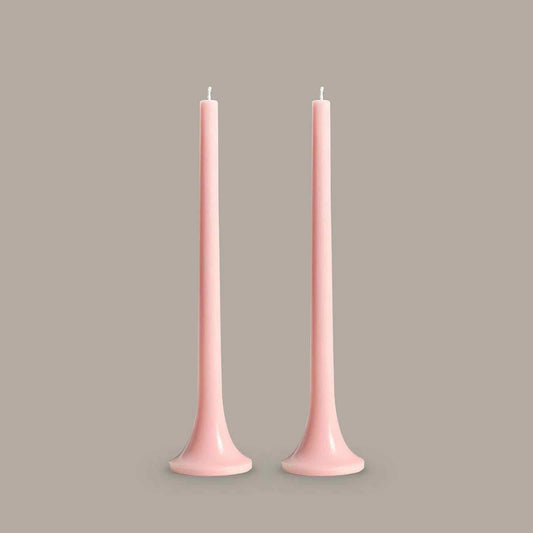 Pale pink taper candles