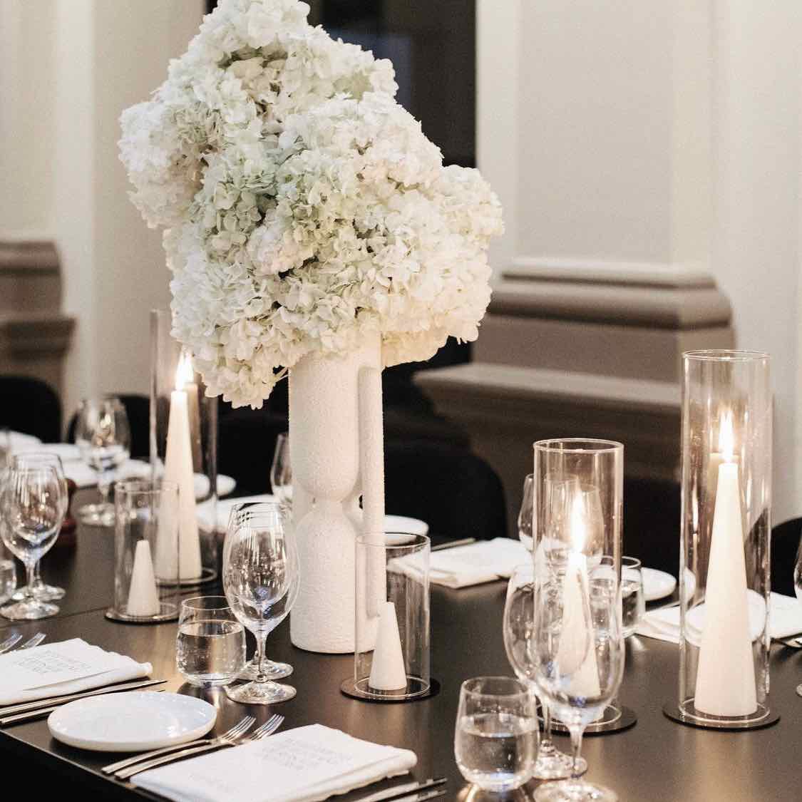 White wedding candles