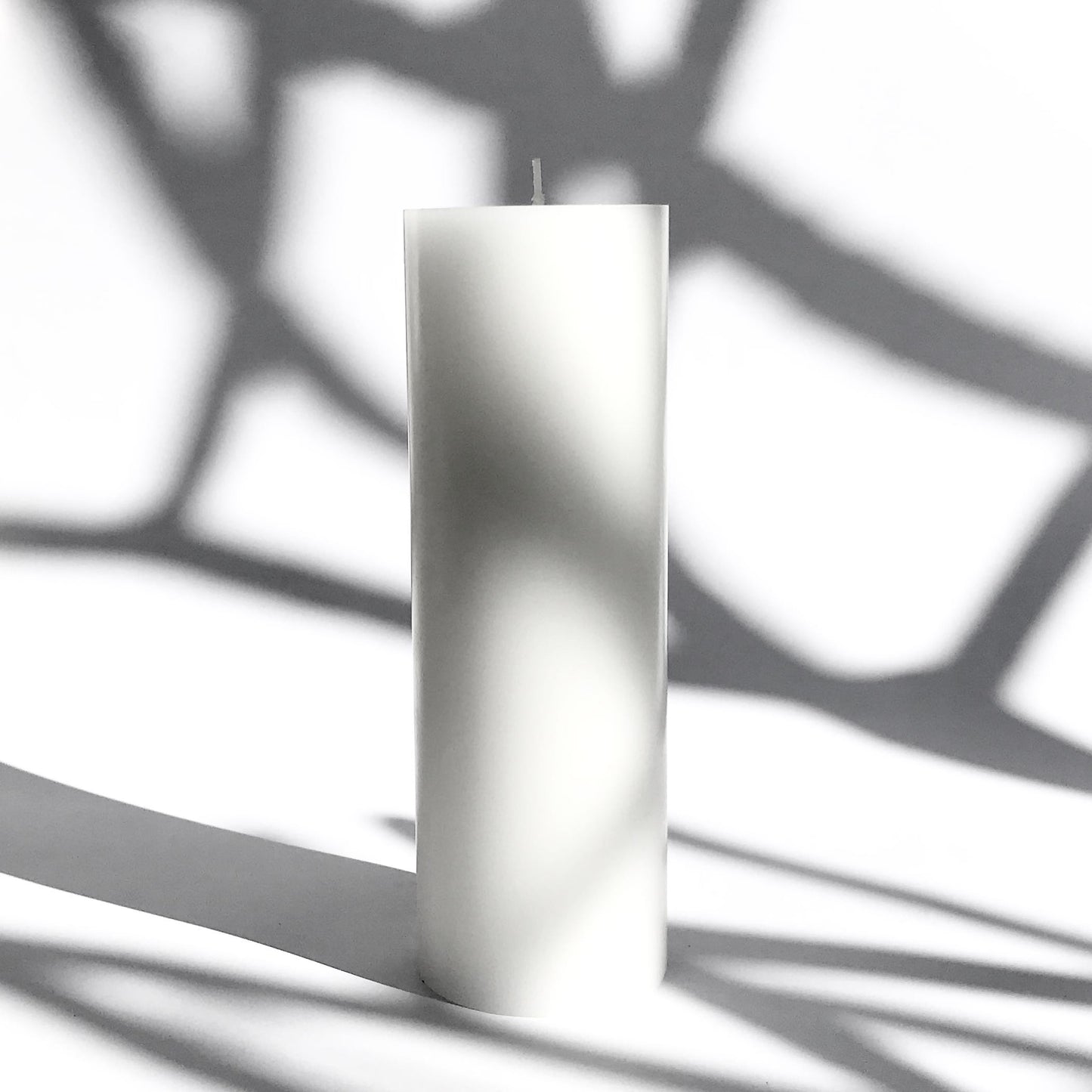 Large white pillar candle