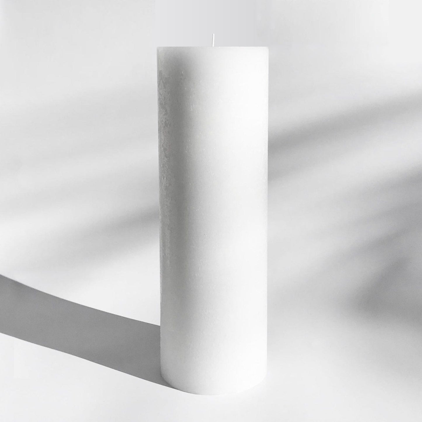 Extra large white textured candle