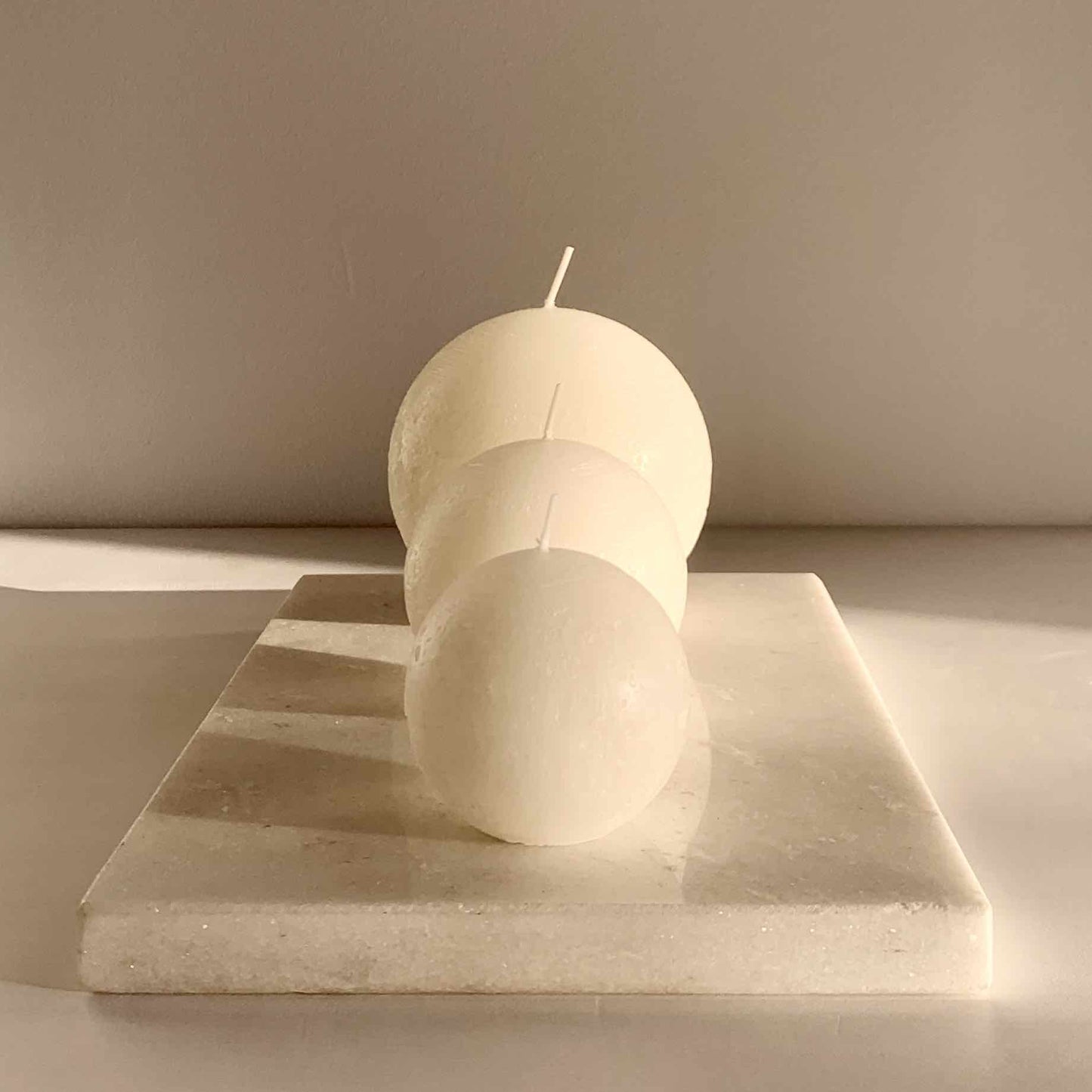 White ball candles