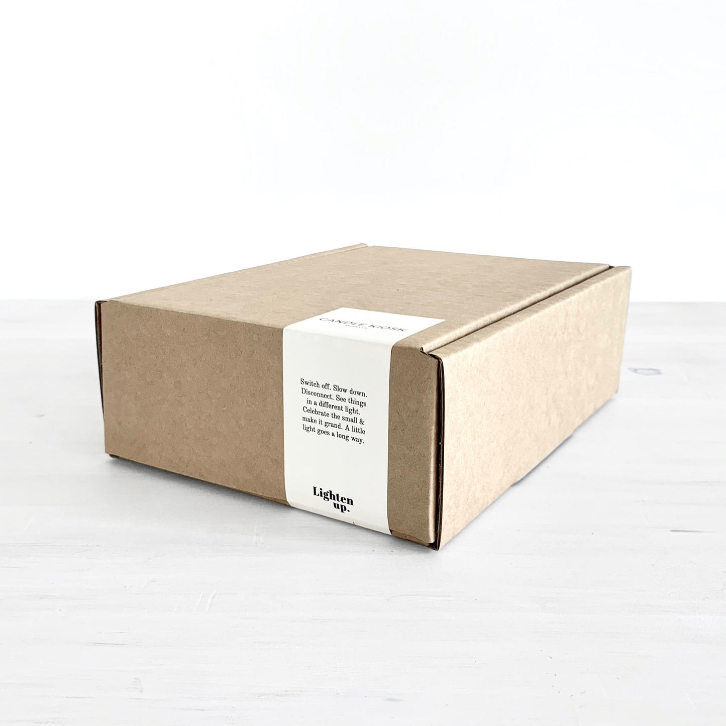 White pillar candle gift box