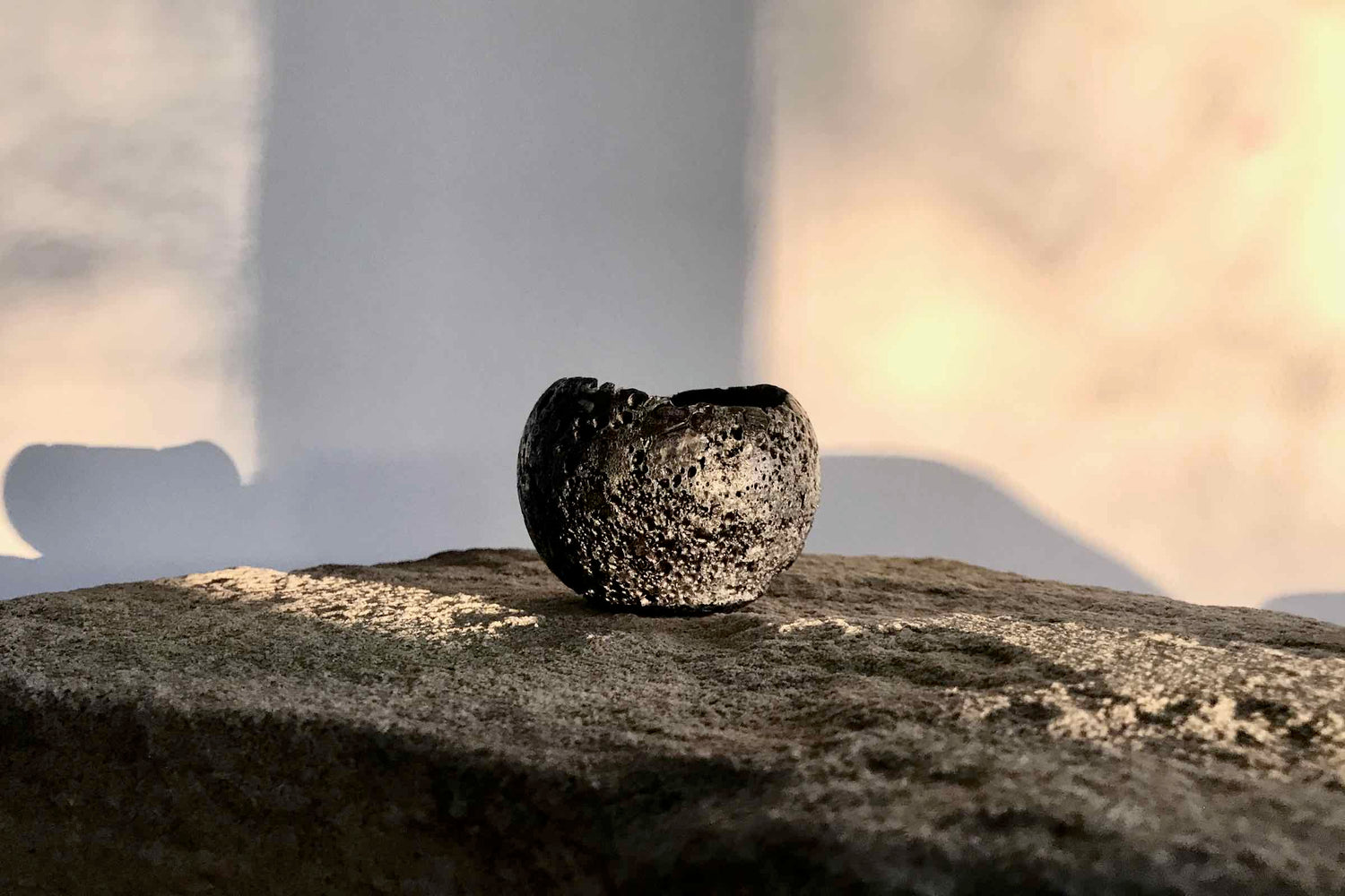Black sphere candle