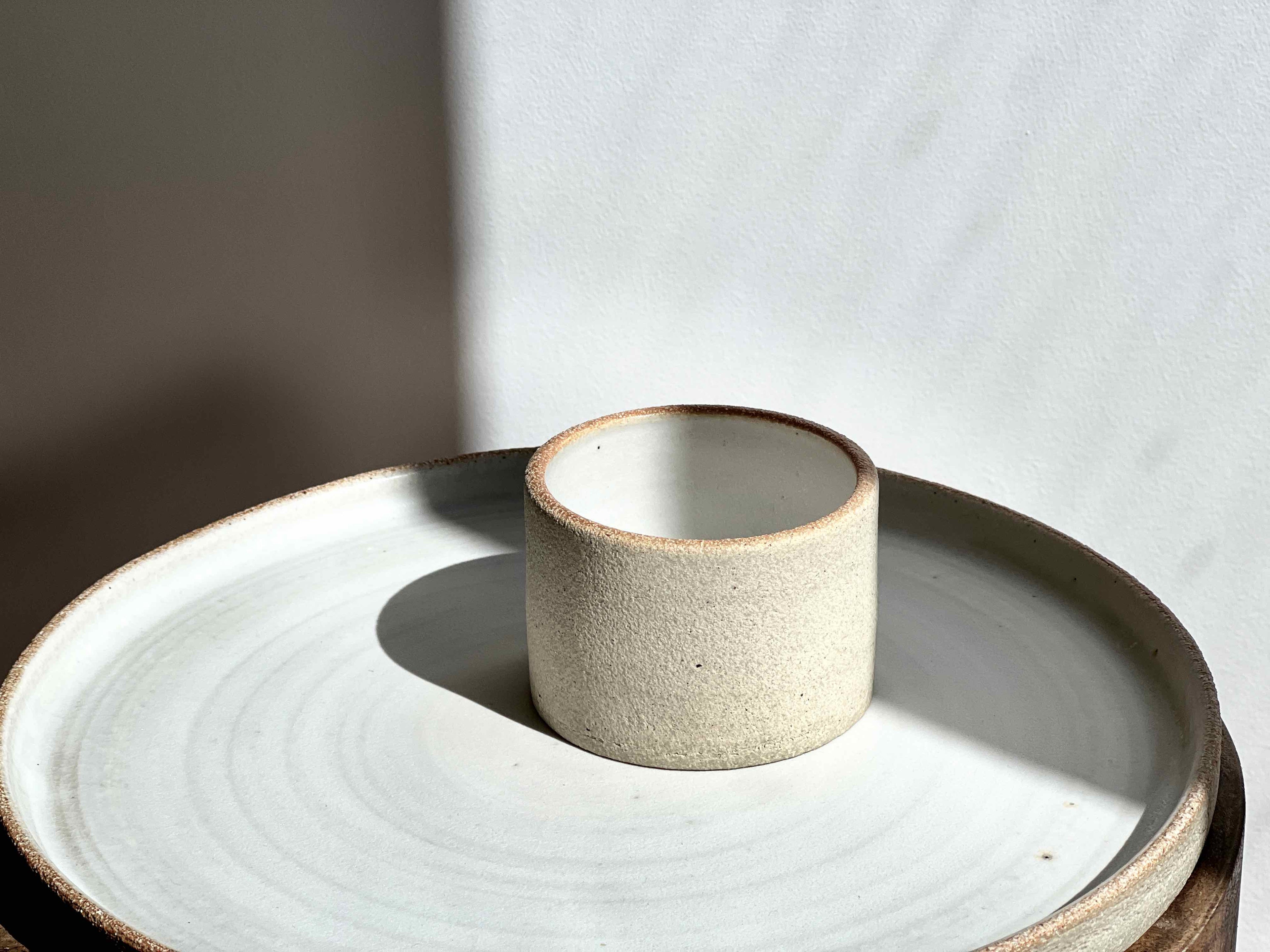 Ceramic tray and candle holder