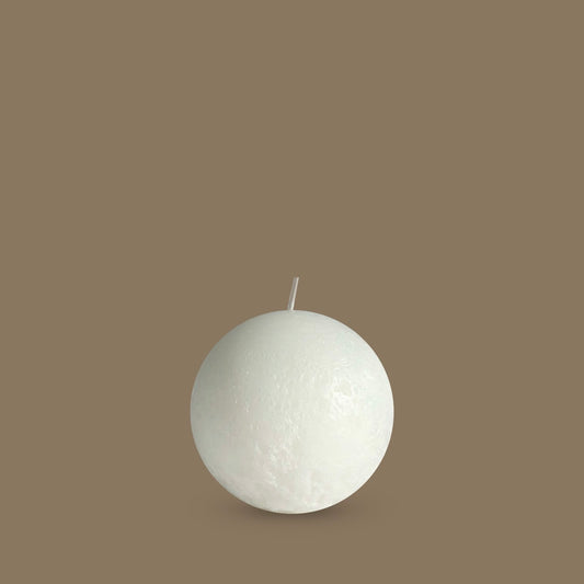 Small ivory ball candle