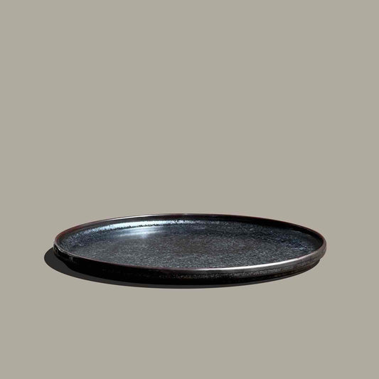 Black ceramic tray