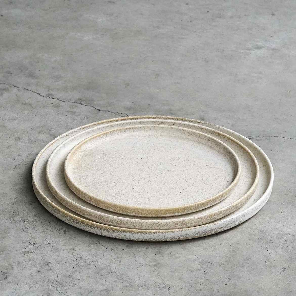 Natural textured ceramic trays