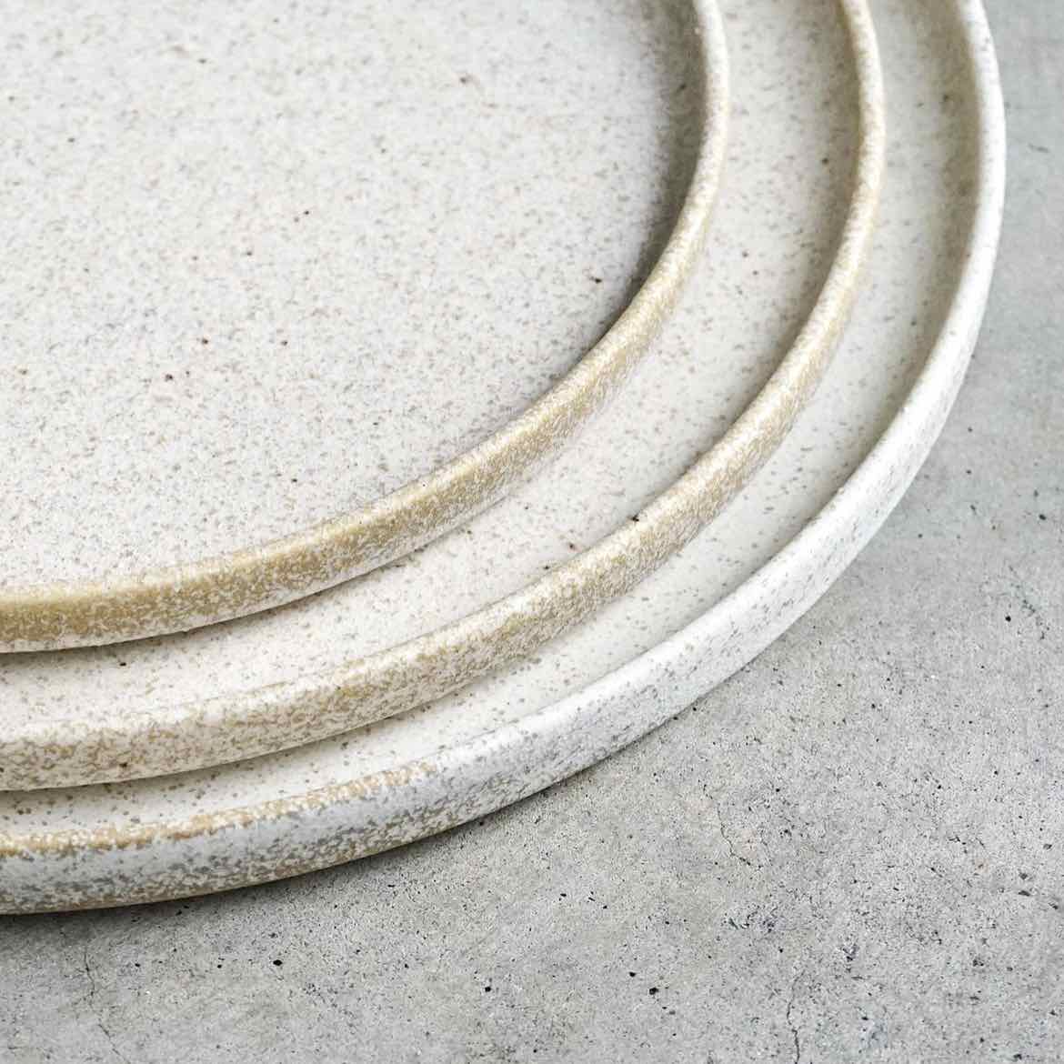 Textured ceramic trays