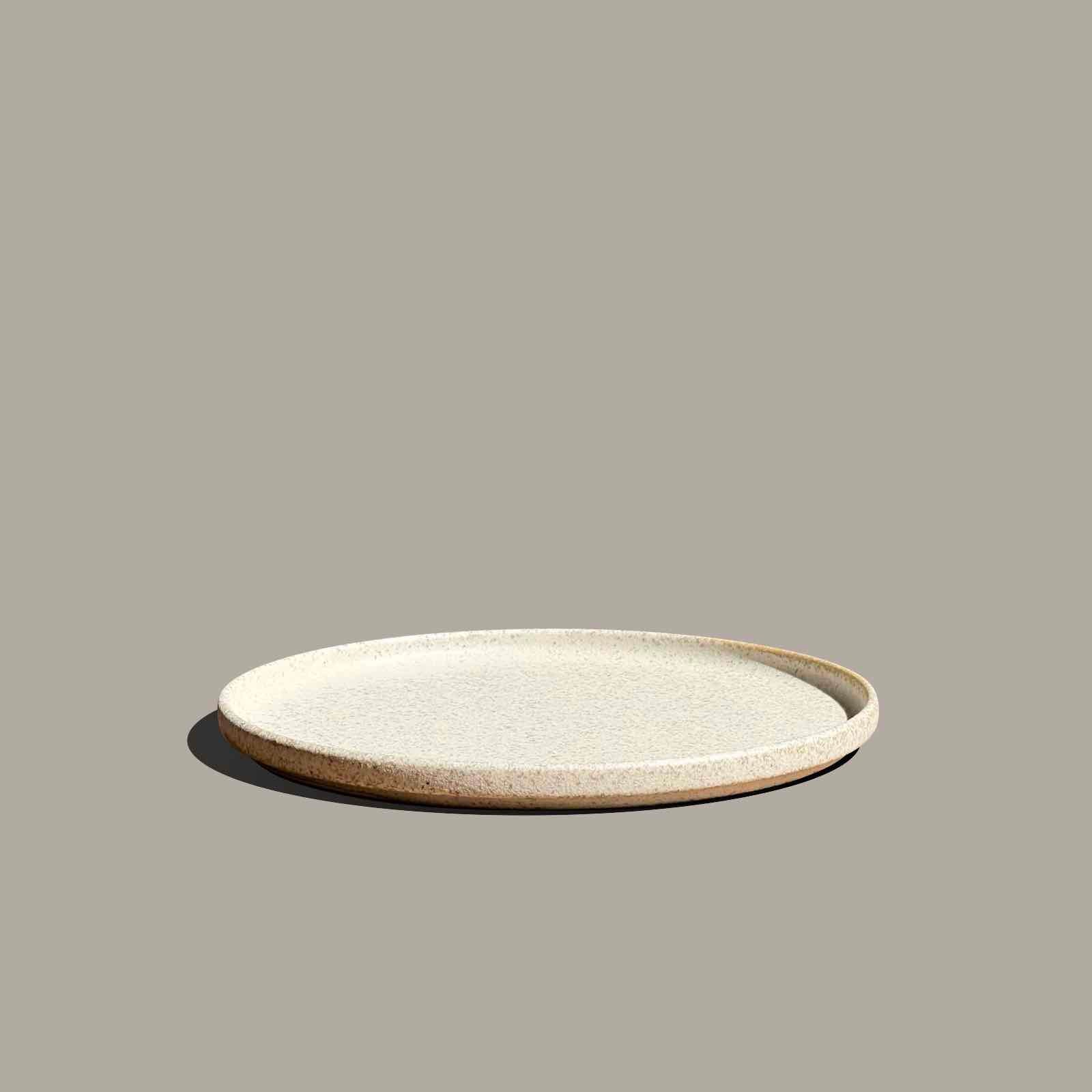 Stone textured ceramic tray