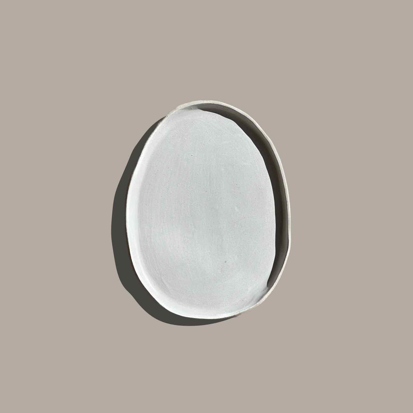Grey ceramic side plate