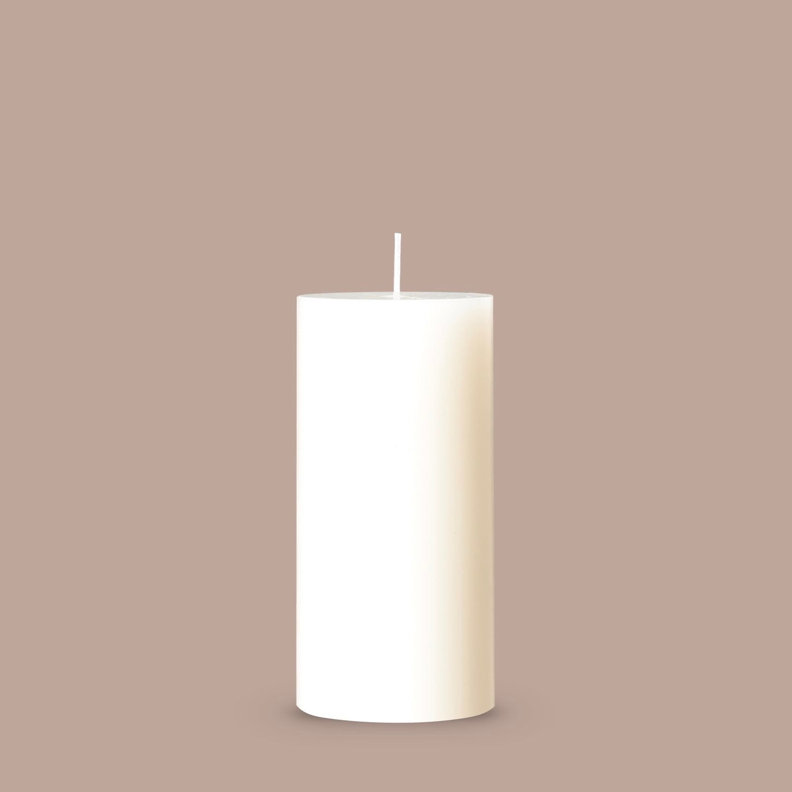 Large ivory white pillar candle