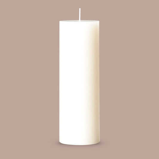 Large warm white pillar candle