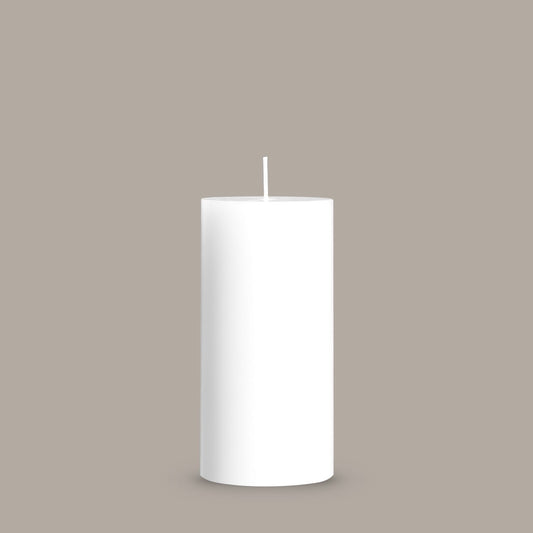 Large white pillar candle