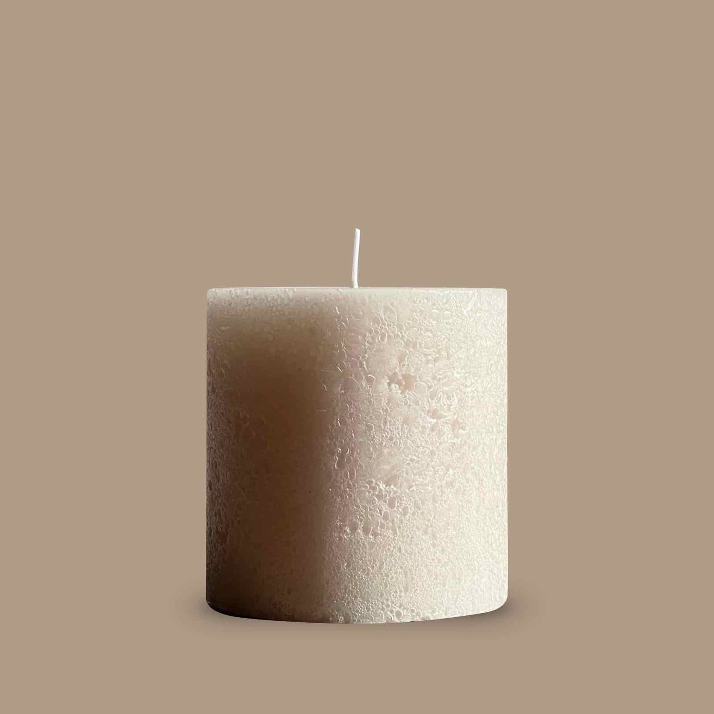 Natural ivory pillar candle