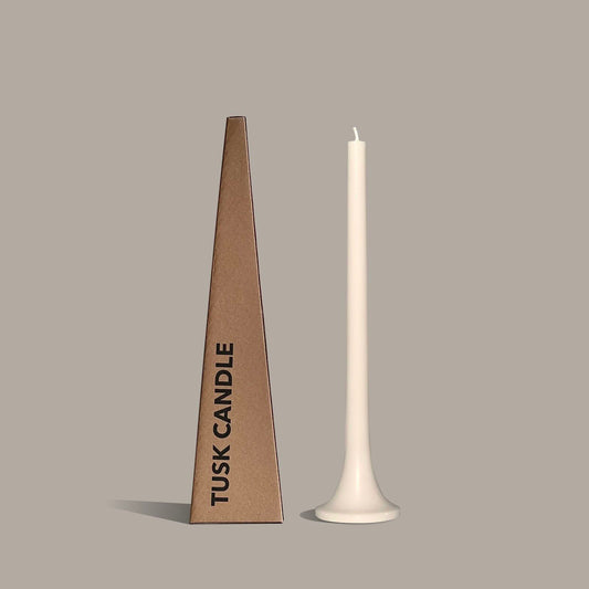 Elegant neutral taper candle light grey